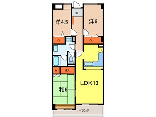 ハッピ－コ－ト芦屋の物件間取画像